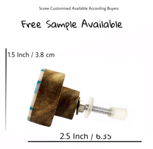 Perilla de cajón de gabinete de puerta de madera de resina Floral azul y tirador artesanías para cocina dormitorio tocador y uso al aire libre - Product Image 3