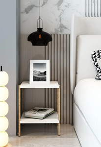 2-Tier Wooden <b>Corner</b> Shelf Decorative Side Table, Plant Stand & <b>Storage</b> <b>Unit</b> - Product Image 4