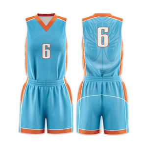 Uniforme de basket-ball réversible pour hommes, respirant, à séchage rapide, maillot et short d'équipe pour le basket-ball scolaire et universitaire - Product Image 1
