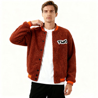 Blouson de baseball décontracté haut de gamme pour homme, coupe ample, style universitaire, en polyester/coton épais 280g, idéal pour l'hiver, avec fermeture frontale