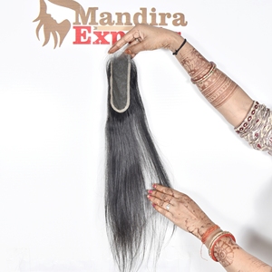 100% cabello tejido sin procesar Natural virgen cutícula alineada cabello humano indio barato 2*6 HD cierre cabello humano recto - Product Image 1