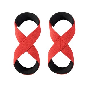 Sangle de musculation en coton de haute qualité personnalisable en forme de 8, respirante, antidérapante, fermeture élastique pour soulever des poids morts - Product Image 4