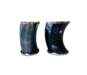 Vaso de Cuerno de Cabra Vikingo Natural Pulido de Alta Calidad, Tallados de Estilo Animal, Material Orgánico para Decoración del Hogar - Product Image 5