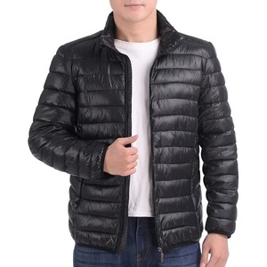 Chaqueta acolchada de algodón de invierno para hombre, Parkas informales recortadas con capucha y cuello levantado acolchado de algodón ligero para Otoño/Invierno - Product Image 1