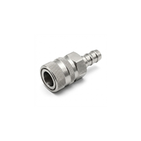 Raccord rapide en acier inoxydable à grand diamètre de 1-1/4 po, tige de raccord pour tuyau, transfert de produits chimiques industriels (JTSP-114SH)