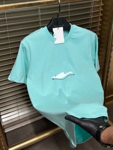 T-shirt Homme Grande Taille en Coton Motif Animal 300 Grammes Anti-boulochage Manches Courtes Col Rond Décontracté Respirant Écologique OEM ODM Personnalisé - Product Image 2