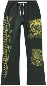 ชุดวอร์มผู้ชายแบบสั่งทำพิเศษ เสื้อฮู้ดประดับเพชรเทียม กางเกงวอร์มขาบานทรงหลวมขนาดใหญ่พิเศษ - Product Image 4