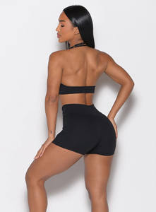 เซ็ตบราและกางเกงขาสั้นสำหรับผู้หญิงชุดออกกำลังกายเล่นยิมระบายอากาศได้ชุด2ชิ้นสำหรับชายหาดฤดูร้อนโลโก้ออกแบบได้ตามต้องการ - Product Image 2