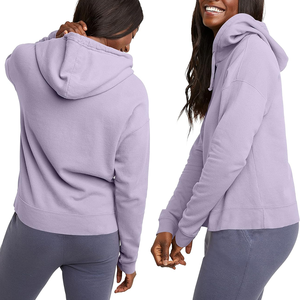 Top qualité tendance régulier 100% coton personnalisé femmes grande taille polaire sweats à capuche pour les femmes - Product Image 5