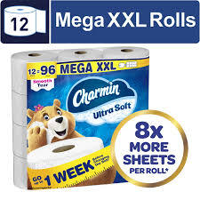Charmin-Papel Higiénico Ultra Suave 12 Mega XXL Rollos, 440 Hojas por Rollo - Product Image 5