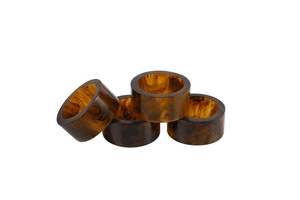 Lot de 4 ronds de serviette à carreaux élégants et modernes pour décoration de table prix de gros à vendre nouveaux produits d'ustensiles de cuisine en résine à vendre - Product Image 5