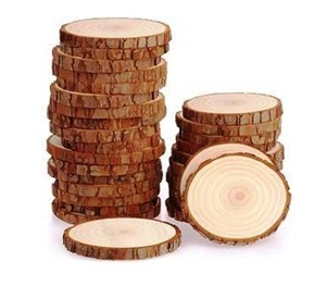 Dessous de verre en écorce de bois de cercle brun 10 cm tranches de bois naturel tampon en pierre de mangue à deux côtés accessoire de cuisine populaire fabriqué en Inde - Product Image 6