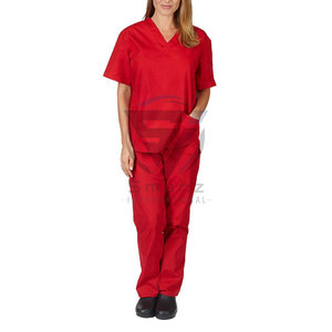 Conjuntos de Uniformes Médicos Unisex de Manga Corta, Tela de Lona Blanca, Detección de Agujas, Fusión sin Costuras para Uso Hospitalario - Product Image 2
