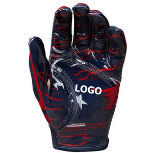 Gants de football américain pour adultes en gros Gants de football pour jeunes personnalisés Gants de football brillants - Product Image 6