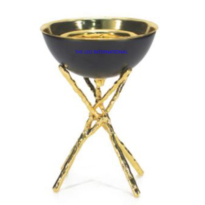 Cuenco decorativo redondo con diseño de forma de rama de árbol chapado en oro, cuenco de accesorios de cocina de Metal de latón de acero inoxidable - Product Image 5