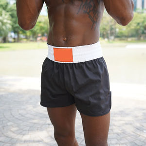 Short de Muay Thai pour adulte, couleur noire, short de combat MMA, short de kickboxing pour la boxe thaïlandaise, grappling, BJJ, entraînement d'arts martiaux - Product Image 5