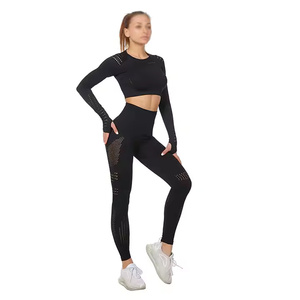 Ensemble de costumes de yoga sans couture de qualité supérieure ensemble de yoga pour femmes meilleur ensemble de yoga pour femmes vêtements en gros - Product Image 5