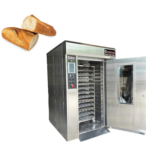 Easy to Operate 10 Trays Industrial Ovens Gas Rotary Oven Motor 1Hp 22Kw/H With Trolley <b>Toasters</b> Pizza Ovens Manufacturer - Product Image 1