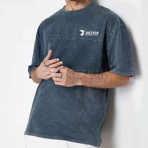 Respirant léger séchage rapide 100% coton hommes imprimé lavage à l'acide T-Shirts vêtements de mode bas prix coupe ample T-Shirts pour hommes - Product Image 2