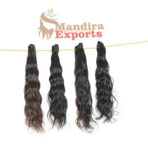 ผมต่อแบบลอนยาวสองด้านทำจากผมธรรมชาติสีดำบริสุทธิ์แบบ100% ผมคนอินเดียไม่หลุดจากเครื่องจักร - Product Image 4