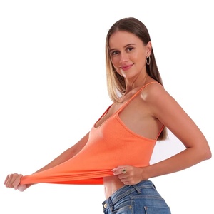 Vente en gros Débardeur asymétrique sans manches bleu personnalisé pour femmes Tissu tissé respirant à la mode Design uni sexy - Product Image 3