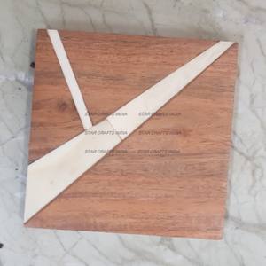 Modern Tea Best Sous-verres Bois et résine à séchage résistant à la chaleur Meilleur sous-verre en bois et résine Par STAR CRAFTS INDIA - Product Image 4