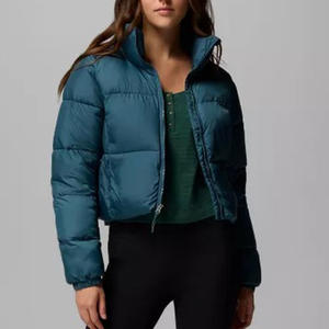 <b>Women's</b> <b>Puffer</b> <b>Jacket</b> Streetwear Windproof Crop <b>Puffer</b> <b>Jacket</b> Custom Logo Warm Outdoor Winter Quilted Insulated Parkas <b>Jacket</b> - Product Image 5