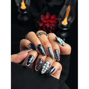 Uñas Postizas Midnight Armor, Duraderas y Elegantes - Product Image 2