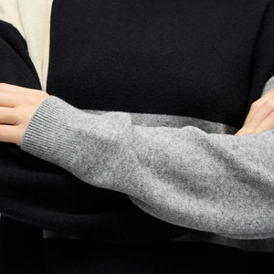 Sudadera de Mujer con Bloques de Color, Cuello Redondo, Tejido Suave, Estampada, para Invierno, Estilo Casual Diario, Alta Demanda - Product Image 2