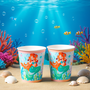 Gobelets Sirène Party Love 270ml, Vaisselle de Fête, Lot de 12 Pièces en Sachet - Product Image 3