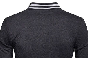 Chaquetas universitarias con cuello levantado para hombre de talla grande Chaquetas de béisbol con logotipo personalizado Letras lisas Chaqueta universitaria en blanco al por mayor - Product Image 6