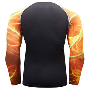 Protège-éruption personnalisé respirant imprimé numérique 100% polyester à manches complètes pour hommes de haute qualité BJJ surf Logo personnalisé - Product Image 6