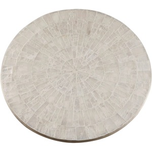 Table basse en laiton circulaire de style moderne et écologique, dessus en marbre naturel, base en cuivre pur, meubles de salon - Product Image 2
