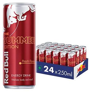 <b>Energy</b> <b>Drink</b> Red Bull Peach Summer Edition 250ml ×24 Cans | Authentic Imported <b>Drink</b> Wholesale Export For Global Buyers Cheap - Product Image 1