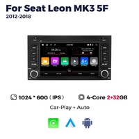 Navifly, el más nuevo sistema Android, pantalla de 1024*600, reproductor Multimedia de coche de 4 núcleos para Seat Leon MK3 5F 2012-2018, compatible con ADAS DVR