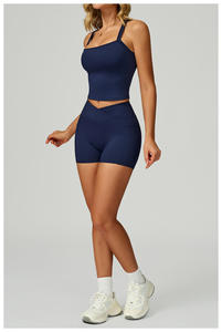 Ensemble de vêtements de sport pour femmes, 5 pièces, recyclable, pour la salle de sport, le yoga, le fitness, soutien-gorge de sport et pantalon évasé taille haute - Product Image 5