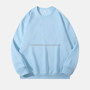 Sudadera de cuello redondo personalizada para hombre, sudaderas con capucha de moda de Color sólido de manga larga de gran tamaño, 320G, para la temporada de otoño - Product Image 1
