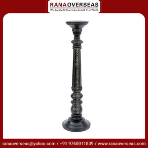 2024 Hot <b>Sale</b> Product Tall and Slim Handcrafted Wooden Candle Holder Stand in Black for Wedding <b>Decoration</b> at Lowest Price - Product Image 4