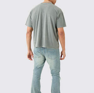 เสื้อยืดคอกลมสำหรับผู้ชายใส่ได้ทุกวันสำหรับเขาหรือซักกรดของเธอเสื้อยืดแนวสตรีทจางหายไปจากแสงแดด - Product Image 2