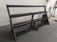 Support de rangement robuste pour haltères, équipement de gym personnalisé, support coulissant pour 20 paires d'haltères