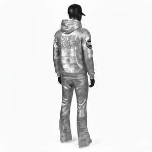 New Custom Streetwear rhinestones Tracksuit Flare Sweatpants <b>Baggy</b> Heavyweight Hoodie and Jogger <b>Pants</b> Set Oversized Sweatsuits - Product Image 2