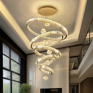 Nuovo Design Lampadario a LED in Cristallo di Lusso Personalizzato per Decorazione Interna di Hotel, Ville e Centri Commerciali - Product Image 6