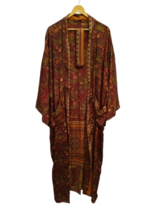Camisa de Playa, Kimono de Seda para Mujer, Multicolor, Suave, Ropa de Casa, Blusa de Seda Multicolor, Kimono Corto Tipo Túnica - Product Image 4