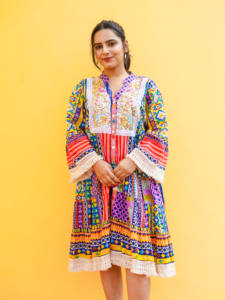 Robe bohème colorée en patchwork pour femmes, robe ethnique à manches longues brodée avec imprimé tribal vintage, tenue décontractée - Product Image 5