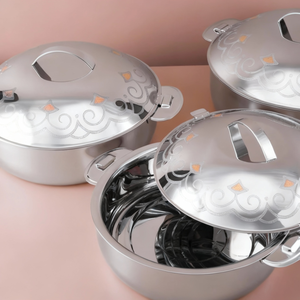 Ensemble de marmites de luxe en acier inoxydable, isolées, antiadhésives, durables, à double paroi, chauffe-plats, couvercle de casserole, buffet, meilleur prix, prix bas - Product Image 2