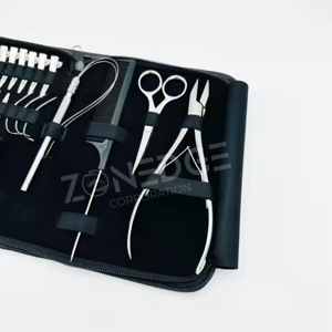 Meilleurs outils d'extension de cheveux Kit de pinces d'extension de cheveux de forme plate pinces de sectionnement de cheveux de marque privée en acier inoxydable de haute qualité - Product Image 3