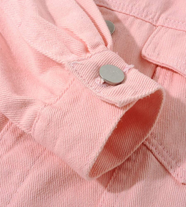 Manteau en jean de couleur ajustée pour femmes Veste pour femmes Design à la mode Veste en jean de qualité supérieure - Product Image 6