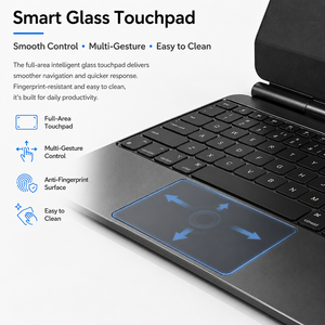 <span class=keywords><strong>Funda</strong></span> con Teclado Magnético Flotante para Tablet, Estilo Mágico Personalizado, con Panel Táctil de Vidrio, Cuerpo de Aleación y Control Multigestual - Product Image 2