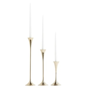 Juego de Portavelas de Aluminio Martillado de Diseño Clásico, 3 Piezas, Acabado Plateado, Hecho a Mano, Ecológico, Decoración de Iluminación para el Hogar - Product Image 3