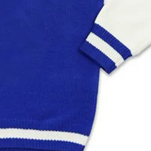 Custom <b>Vintage</b> College Letterman Knitted <b>Cardigan</b> with Button Decoration Trending Winter ODM OEM Services Printed Pattern - Product Image 5